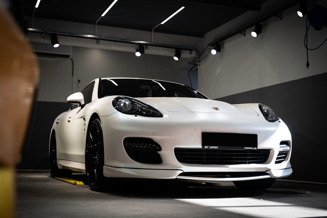 car covered in garage