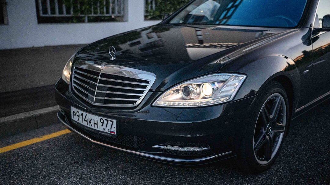 luxury car on road